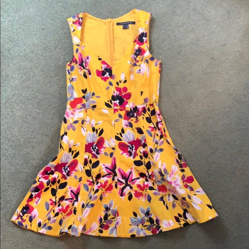 French Connection Yellow Floral Dress